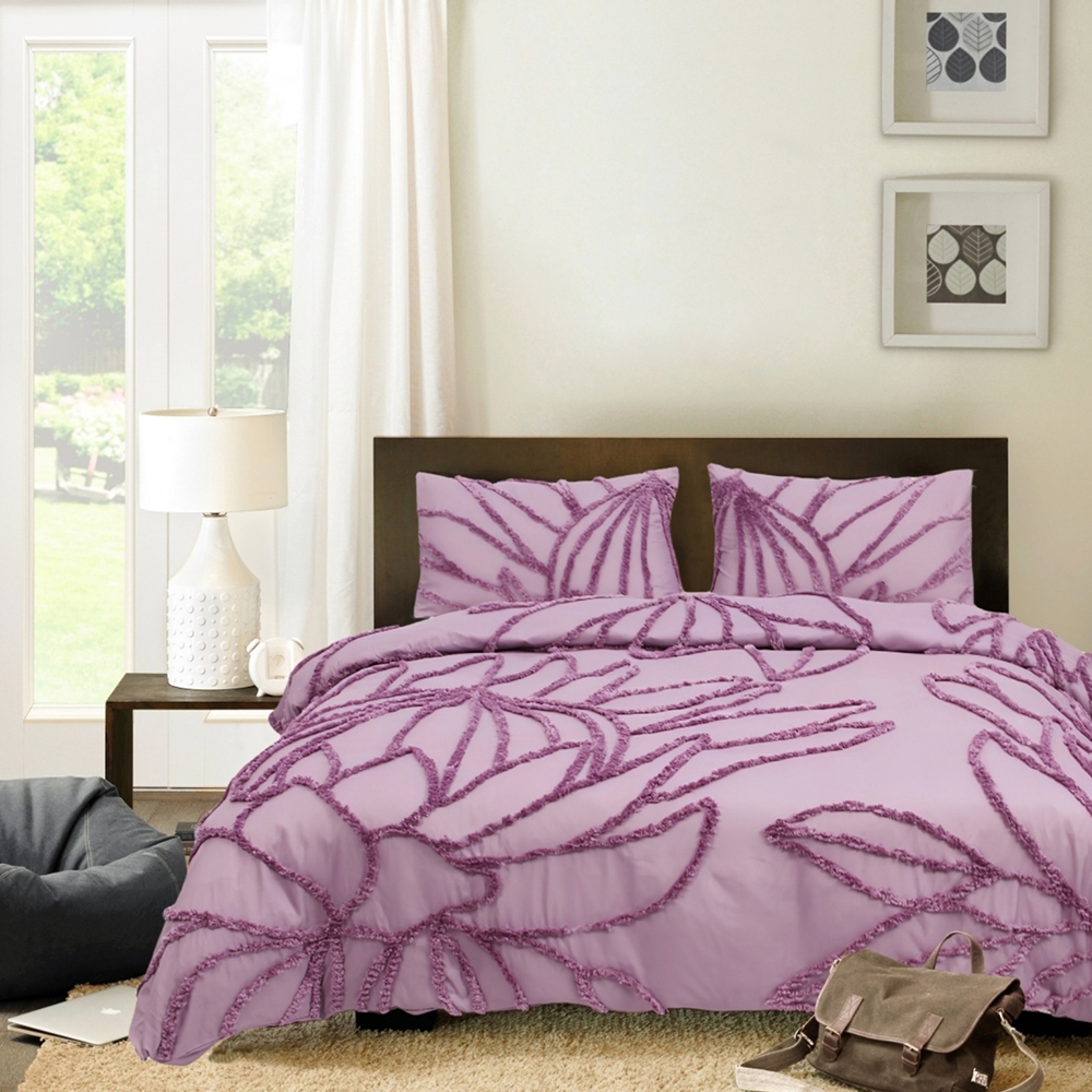 Cynthia Protea Botanical Tufted Chenille Stickerei Bettbezug Quilt Cover Set Bettwäsche Set